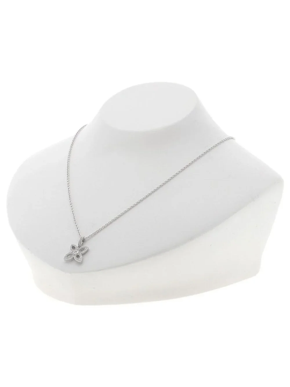 Louis Vuitton Pendentif Crackant Diamond Necklace 18k White Gold